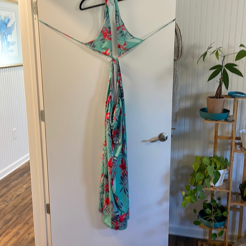 Floral open backed dress